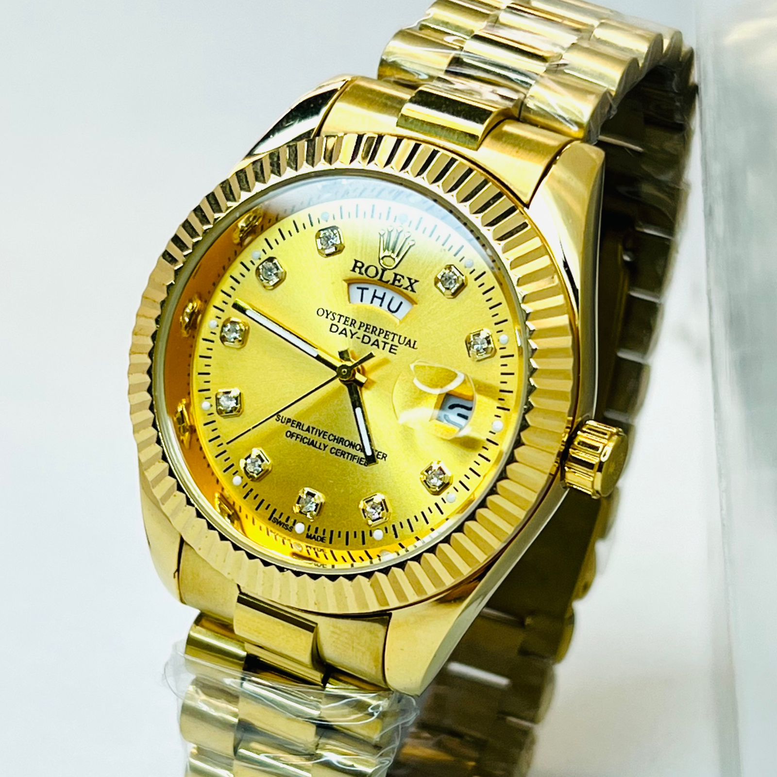 Premium Quality RLX Watches Carry F Golden