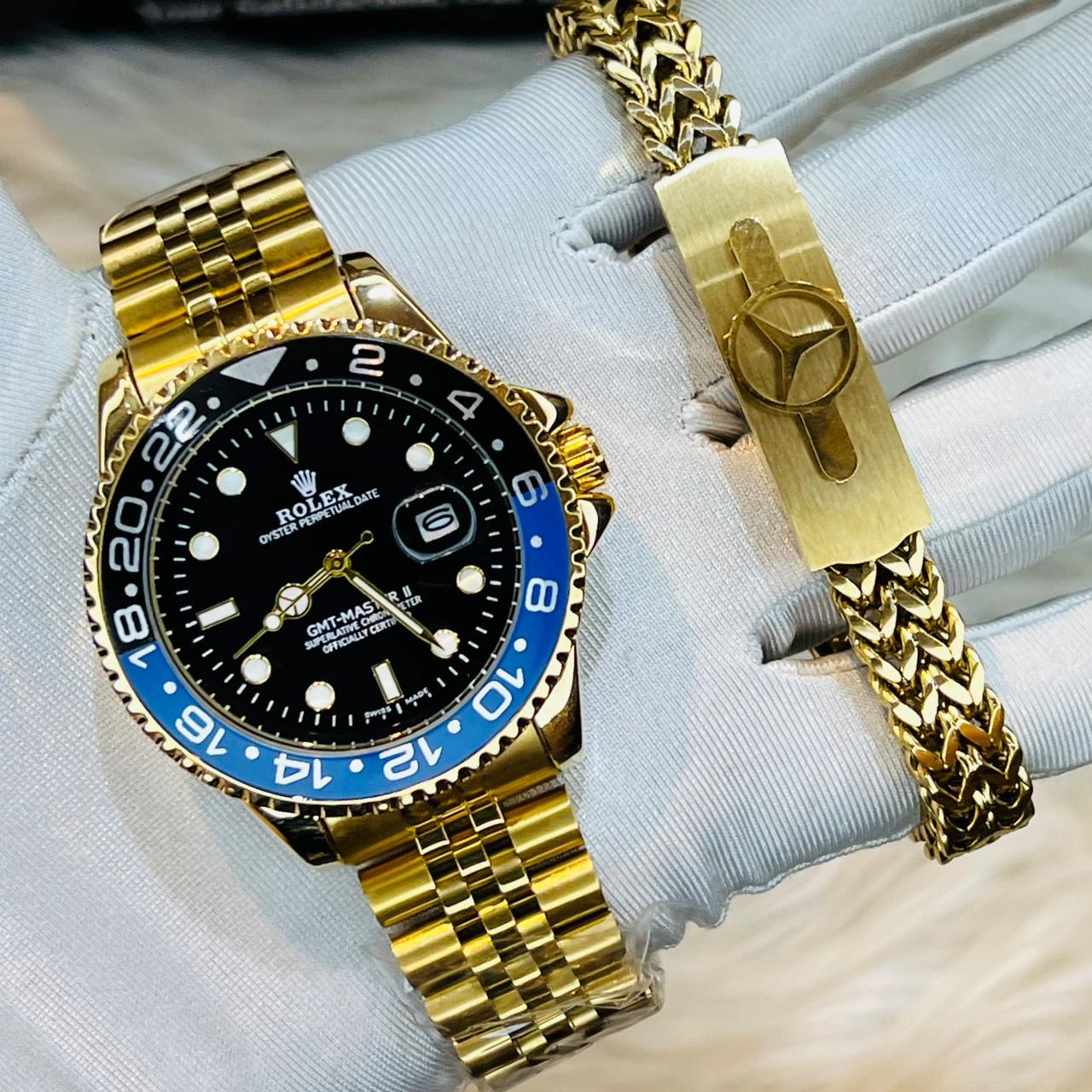 Premium Quality Party RLX Submariner Watches & Bracelet Combo