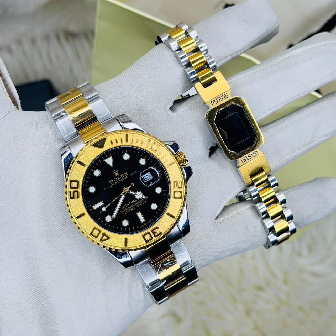 Cool Yacht Master Watches & Bracelet Combo